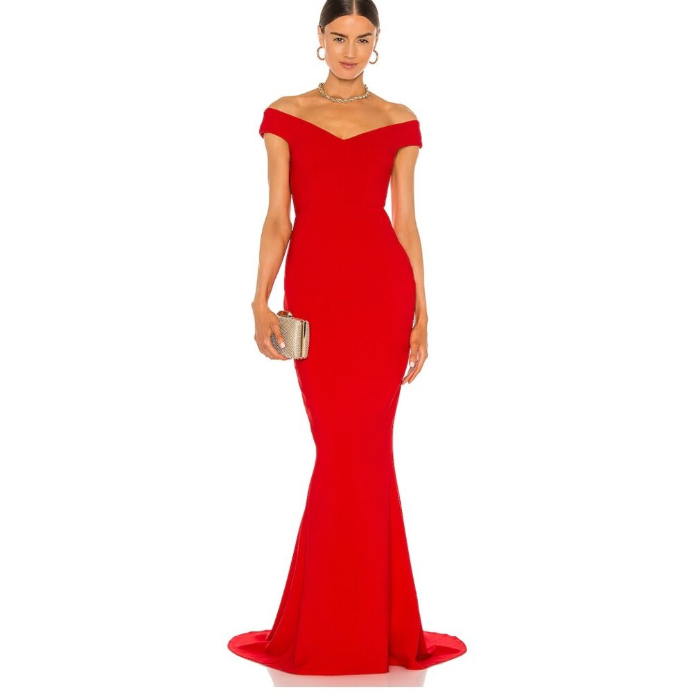 Nookie Red Off-Shoulder Maxi Dress NWT